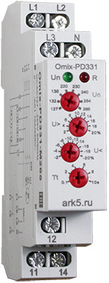 Реле контроля трехфазного напряжения Omix-PD-331 - фото 1 - id-p135411228