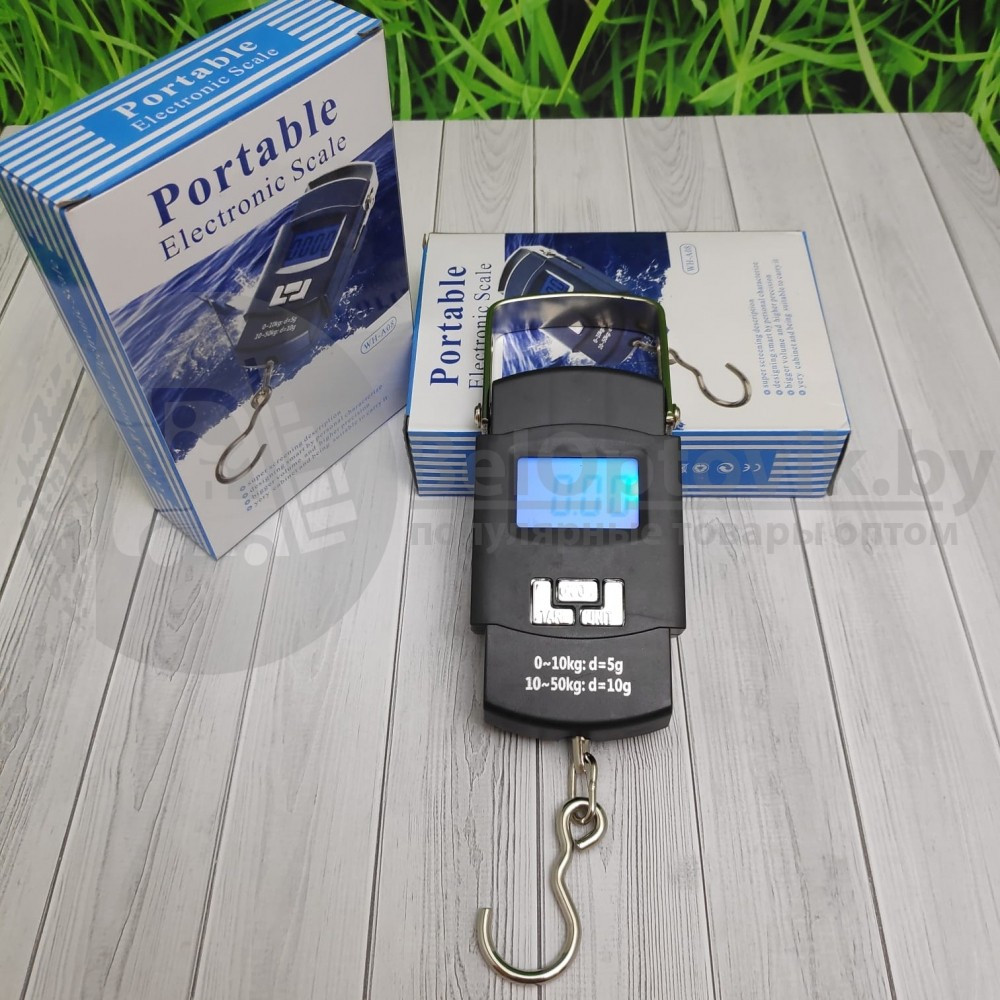 Электронные весы-термометр ручные 50 кг с крюком SiPL для кухни и багажа - фото 8 - id-p135446916