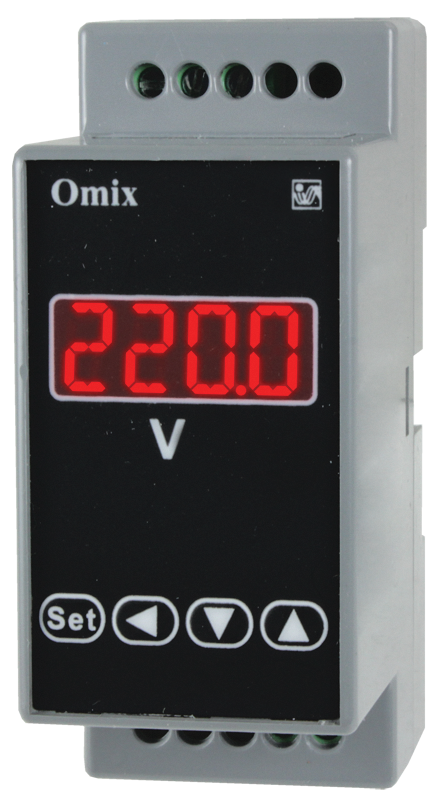 Вольтметр постоянного тока на DIN-рейку Omix D2-DV-1-0.5 - фото 1 - id-p135411599