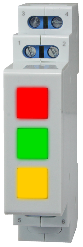 Светодиодный индикатор фаз на DIN-рейку AR-C45D-RGY - фото 1 - id-p135411947