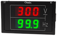 Индикатор напряжения и частоты однофазный щитовой Omix PQ74-VF2-1