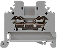 Клемма пружинная самозажимная проходная JUT3-2.5W