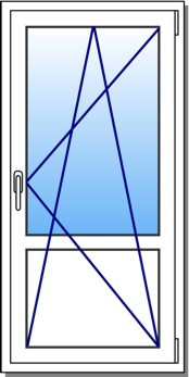 Балконная дверь 0.7 х 2.1 