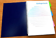 Тетрадь А4 120 листов "College book" на спирали с разделителями
