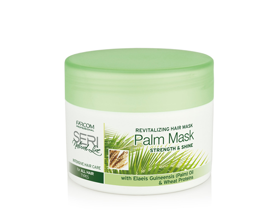 Farcom Восстанавливающая маска с пальмовым маслом и пшеничными протеинами "Упругость и блеск" 300 мл