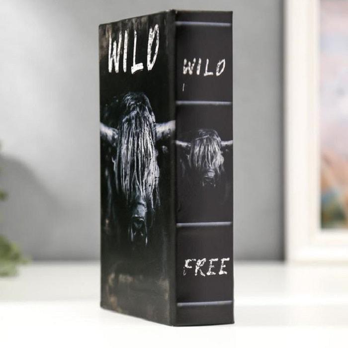 Сейф-книга «Wild bull» 21 см, обтянута кожей - фото 2 - id-p135499099