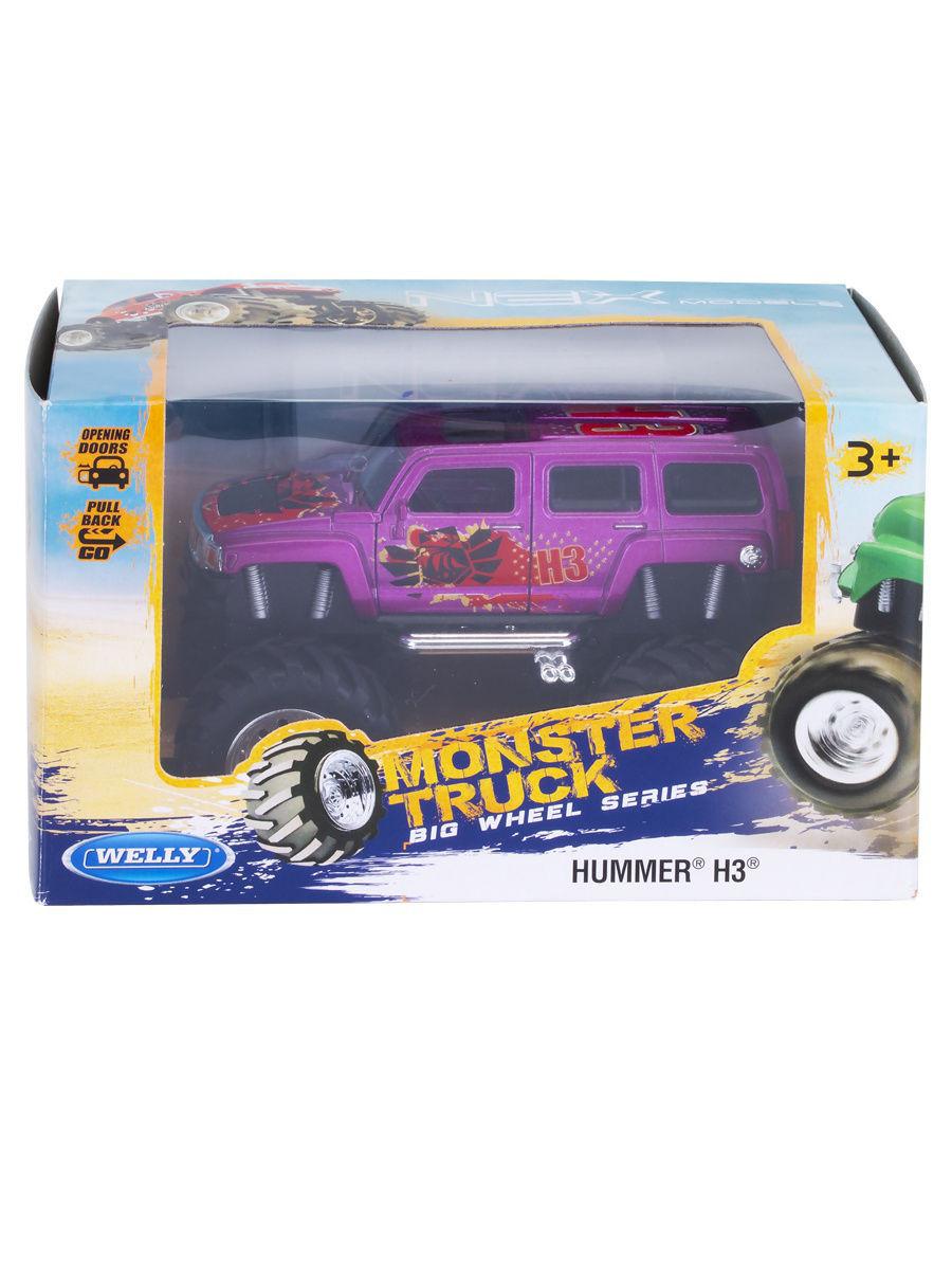 Игрушка Welly 47001S модель машины Hammer H3 Big Wheel Monster 47001S - фото 2 - id-p135500193