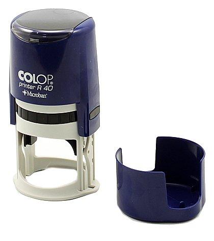 Автоматическая оснастка Colop R40 в боксе для клише печати &#248;40 мм, корпус синий (Microban - с - фото 2 - id-p135502801