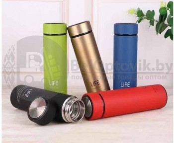 Термос Life Vacuum CUP с прорезиненным покрытием, 500 мл. Розовый