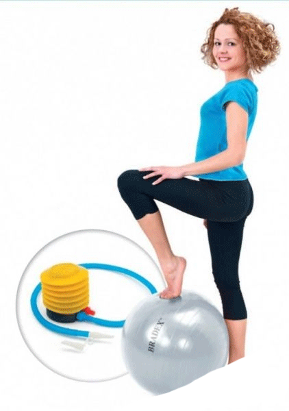 Мяч для фитнеса «ФИТБОЛ-55» с насосом (Fitness Ball 55 cm with pump) - фото 2 - id-p62592235