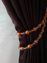 Подхват со стеклярусом оранжевый для штор и гардин