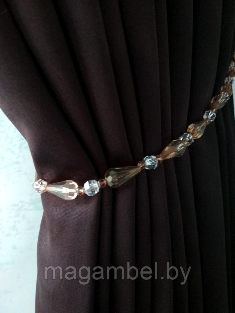 Подхват из стекляруса золотистый для штор и гардин