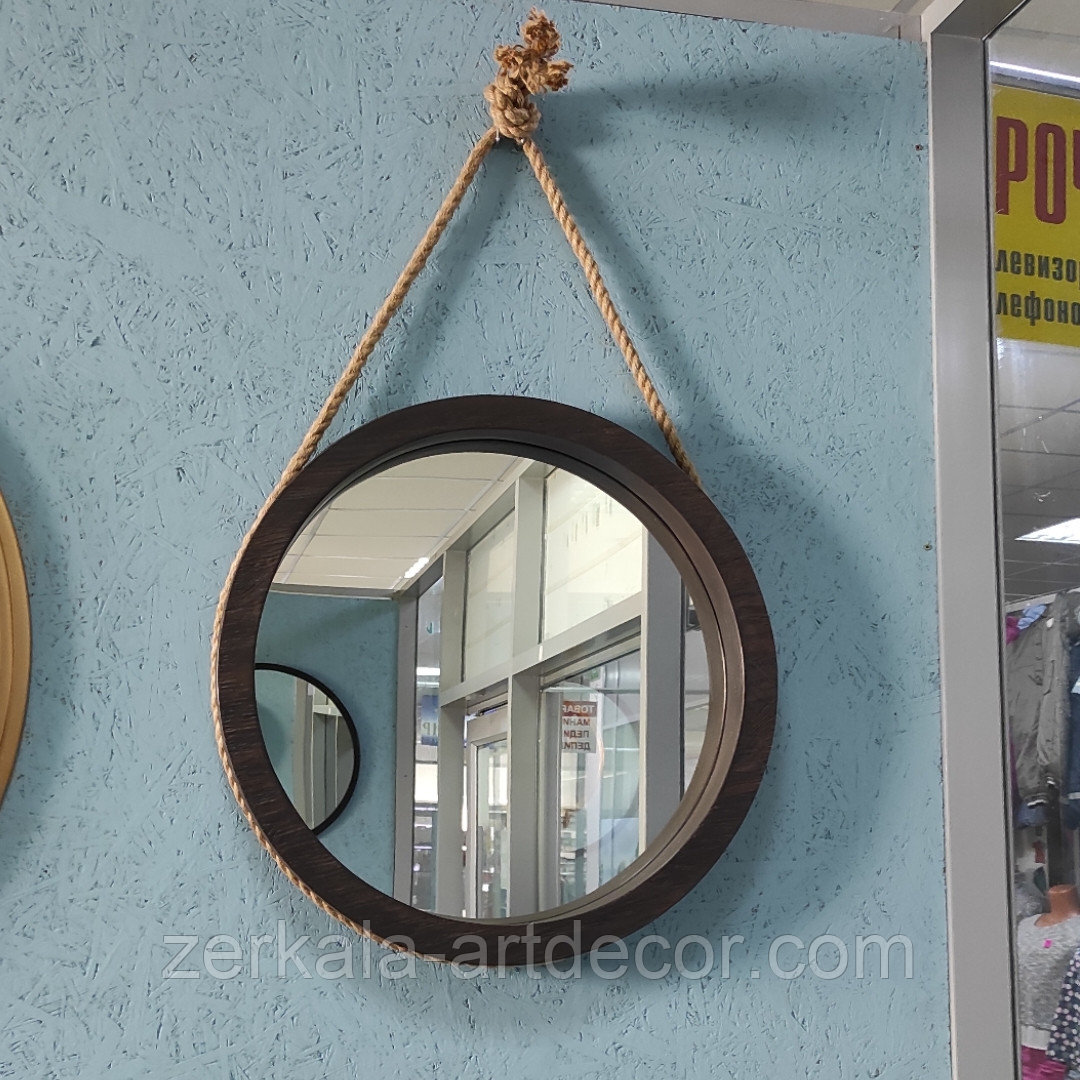 Круглое зеркало в стиле лофт Bronx 50 на канате. - фото 2 - id-p110566072