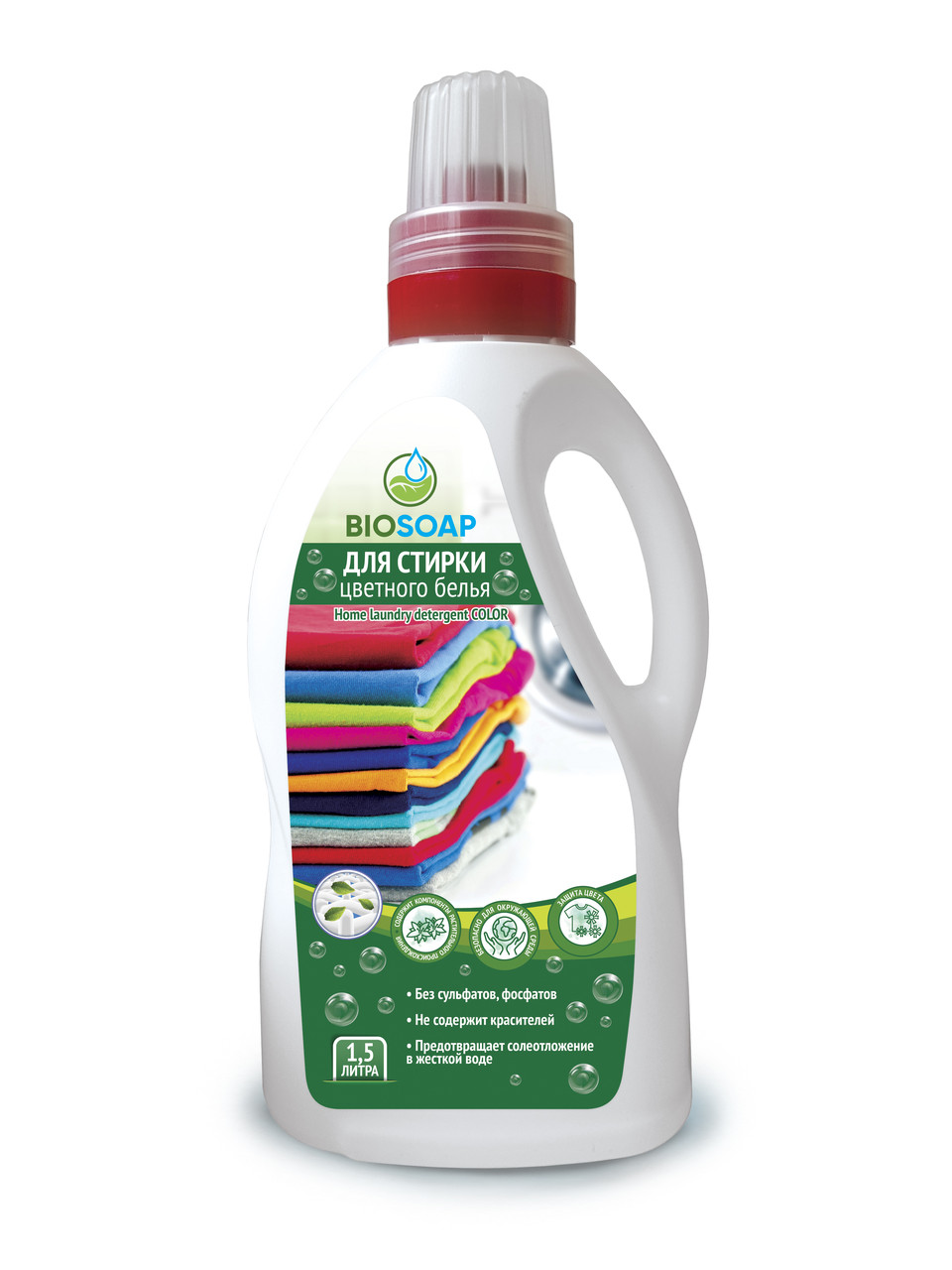 ЭКО средство для стирки цветного белья BIOSOAP Home laundry detergent COLOR, 1,5 л - фото 1 - id-p135531365