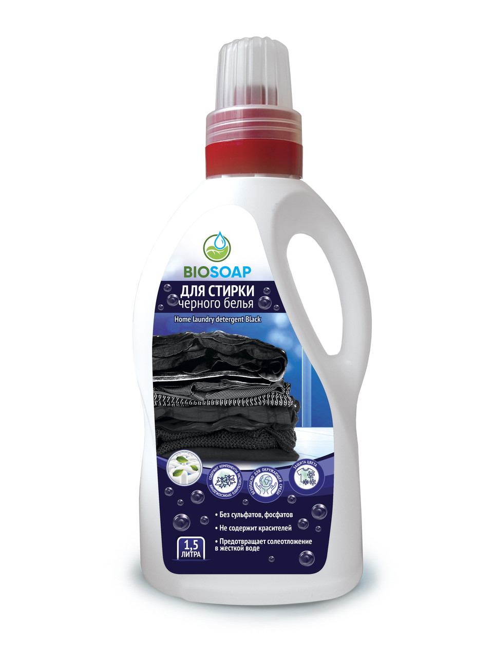 ЭКО средство для стирки черного белья BIOSOAP Home laundry detergent Black, 1,5 л - фото 1 - id-p135531396