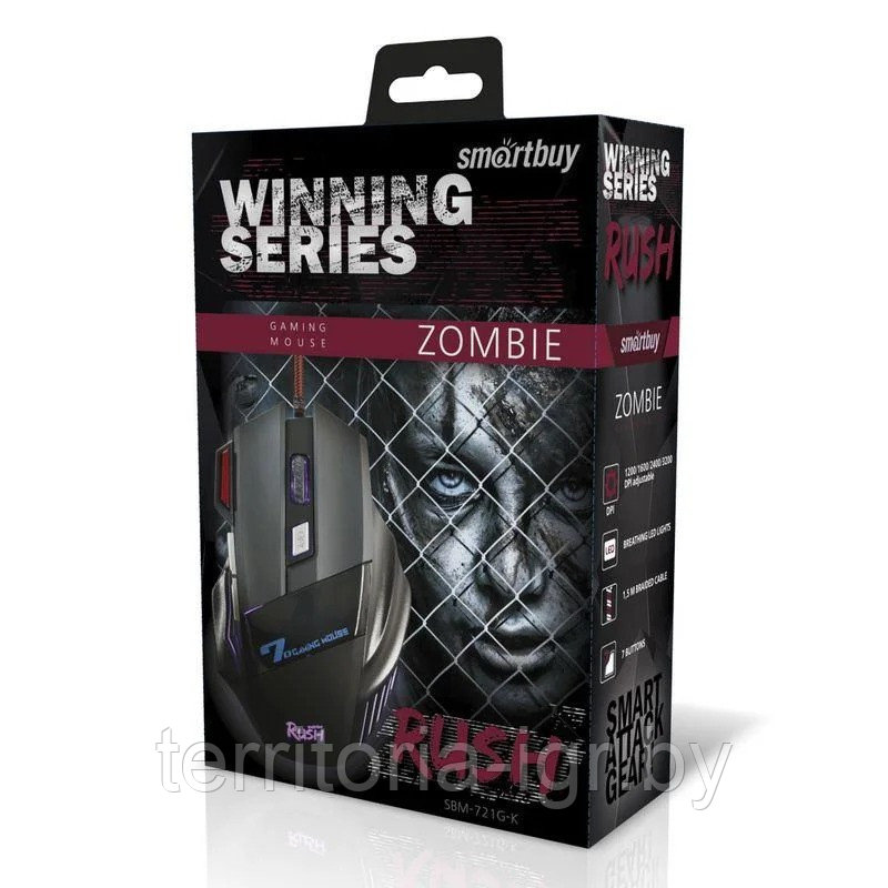 Игровая мышь SBM-721G-K RUSH Zombie Smartbuy - фото 1 - id-p135531661