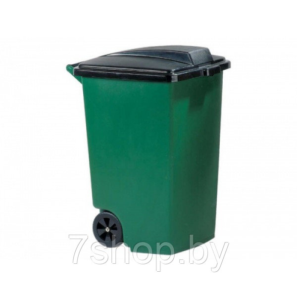 Контейнер для мусора на колесах REFUSE CONTAINER 100 л, зелёный/черный - фото 1 - id-p134315947