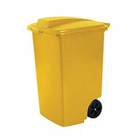 Контейнер для мусора на колёсах 100 л REFUSE BIN желтый
