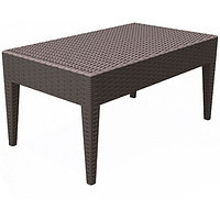 Столик журнальный прямоугольный CENTRAL TABLE IPANEMA 92x53 CHOCOLATE 1x MIAMI RATTAN коричневый