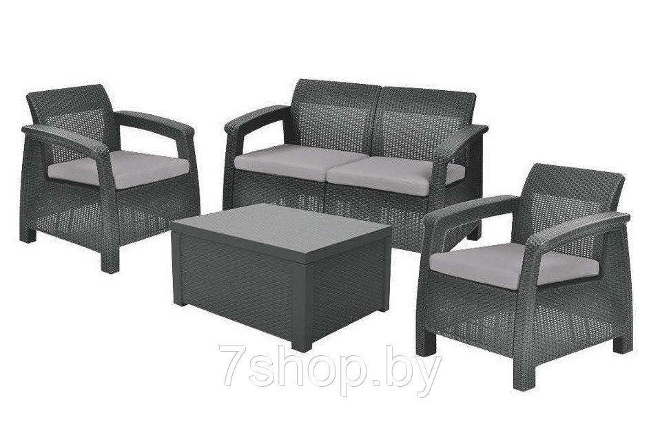 Набор уличной мебели CORFU II BOX графит - фото 1 - id-p134316034