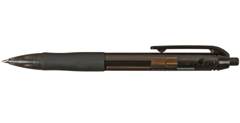 Ручка гелевая автоматическая Erich Krause Smart-Gel корпус дымчатый, стержень черный - фото 1 - id-p135540627