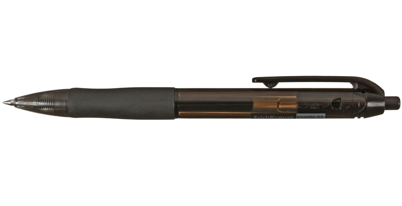 Ручка гелевая автоматическая Erich Krause Smart-Gel корпус дымчатый, стержень черный - фото 2 - id-p135540627