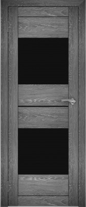 Двери межкомнатные экошпон Амати 16 Черное стекло - фото 4 - id-p135546582