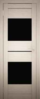 Двери межкомнатные экошпон Амати 16 Черное стекло - фото 5 - id-p135546582