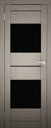 Двери межкомнатные экошпон Амати 16 Черное стекло - фото 6 - id-p135546582