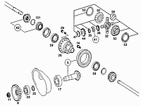 3463503639 Главная пара редуктора среднего моста Mersedes, MAN IK=1,208 Z=29:24