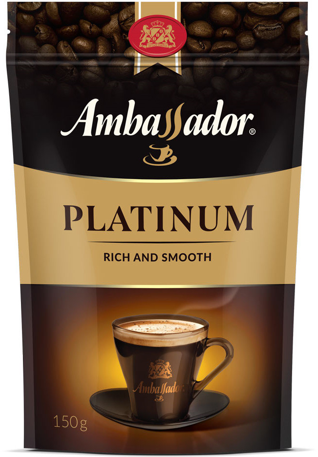 Кофе Ambassador Platinum 150г. раств. сублимир. м/у - фото 1 - id-p75950407