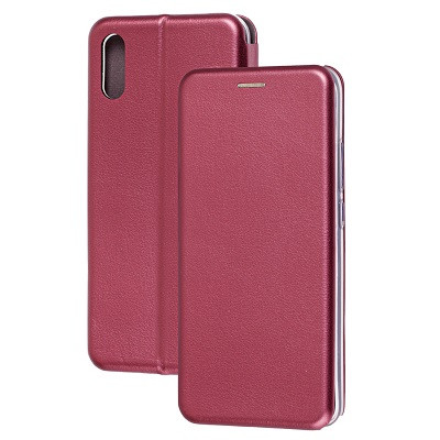 Чехол-книга на основе из силикона Book Case New 3D бордовый для Xiaomi Redmi 9A - фото 1 - id-p135561434