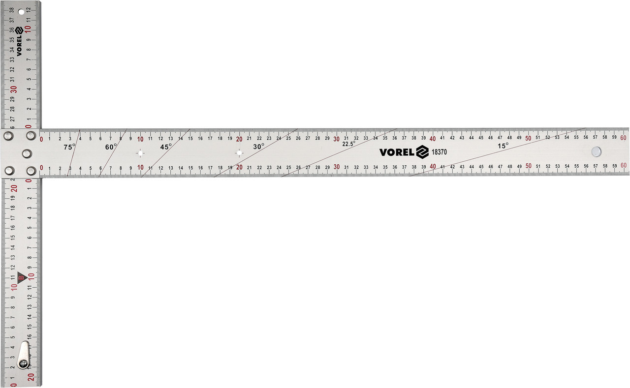 Угольник алюминиевый 600х390мм "Vorel" 18370