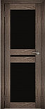 Двери межкомнатные экошпон  Амати 19 Черное стекло, фото 2