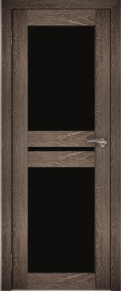 Двери межкомнатные экошпон Амати 19 Черное стекло - фото 2 - id-p135591724