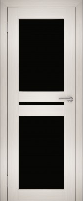 Двери межкомнатные экошпон Амати 19 Черное стекло - фото 1 - id-p135591724