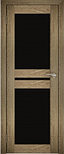 Двери межкомнатные экошпон  Амати 19 Черное стекло, фото 4