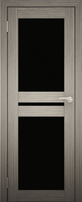 Двери межкомнатные экошпон Амати 19 Черное стекло - фото 5 - id-p135591724