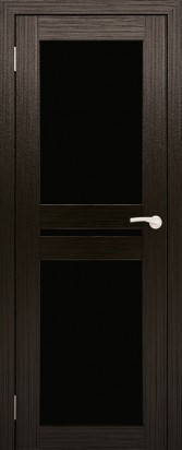 Двери межкомнатные экошпон Амати 19 Черное стекло - фото 7 - id-p135591724