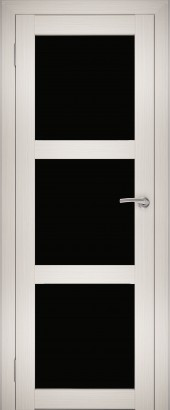 Двери межкомнатные экошпон Амати 20 Черное стекло - фото 3 - id-p135605449