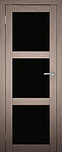 Двери межкомнатные экошпон  Амати 20 Черное стекло, фото 2