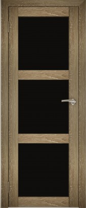 Двери межкомнатные экошпон Амати 20 Черное стекло - фото 5 - id-p135605449