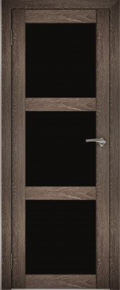 Двери межкомнатные экошпон Амати 20 Черное стекло - фото 6 - id-p135605449