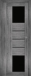 Двери межкомнатные экошпон  Амати 21 Черное стекло, фото 2