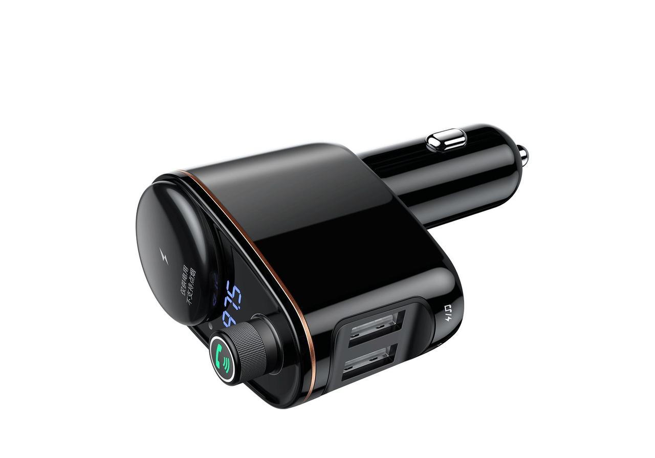 FM-Трансмиттер + зарядное устройство Baseus Locomotive Bluetooth MP3 Vehicle Charger CCALL-RH01, чёрный - фото 4 - id-p135606923