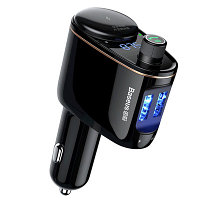 FM-Трансмиттер + зарядное устройство Baseus Locomotive Bluetooth MP3 Vehicle Charger CCALL-RH01, чёрный