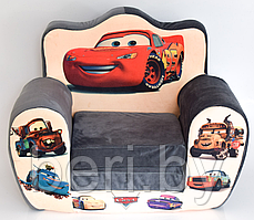 Детское  кресло мягкое раскладное "Тачки", кресло-кровать, раскладушка детская,  разные цвета