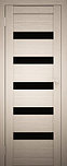 Двери межкомнатные экошпон Амати 3 Черное стекло, фото 2
