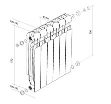 Радиатор Royal Thermo Indigo Super 500 - 6 секц., фото 3