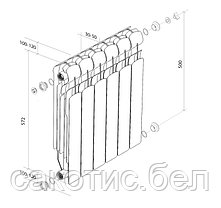 Радиатор Royal Thermo Indigo Super 500 - 8 секц., фото 3